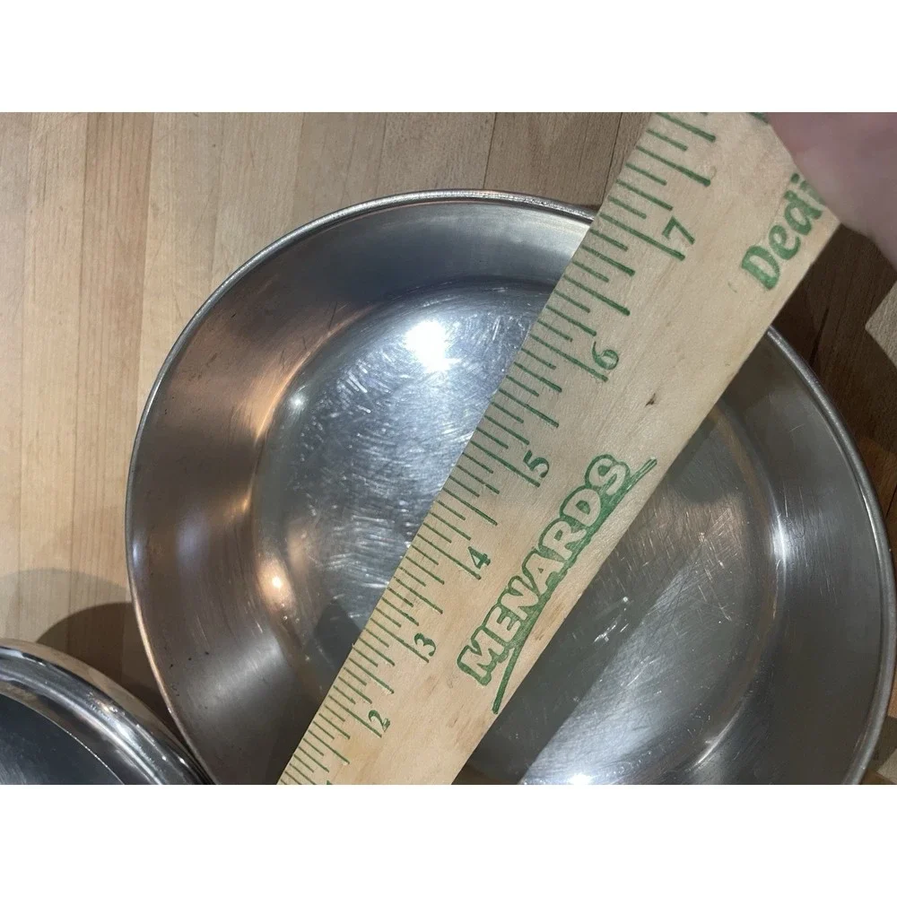 REVERE WARE 7-inch STAINLESS STEEL SKILLET & LID Made in Clinton, Illinois